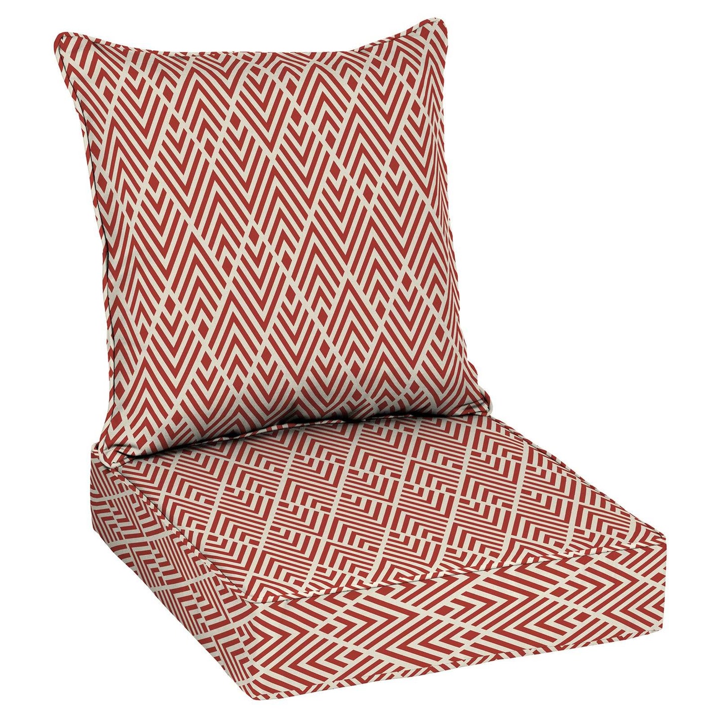 Better Homes Gardens Retro Diamonds Deep Seat Cushion Red