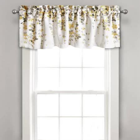 Weigel 52x22 Window Valance Bungalow Rose Color: Yellow/Gray