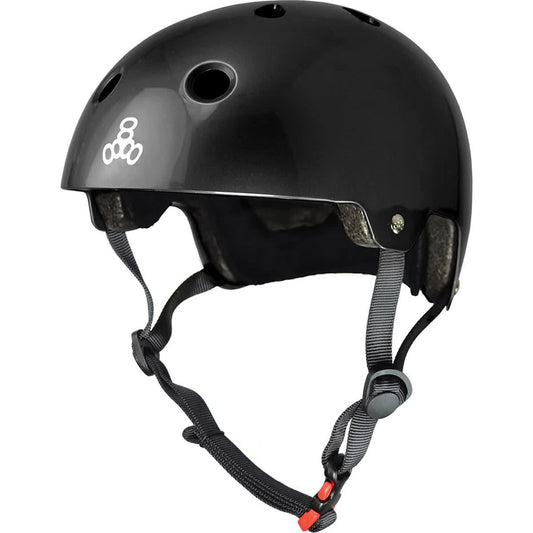 Triple Eight Certified Helmet, Black Gloss, Large/X-Large