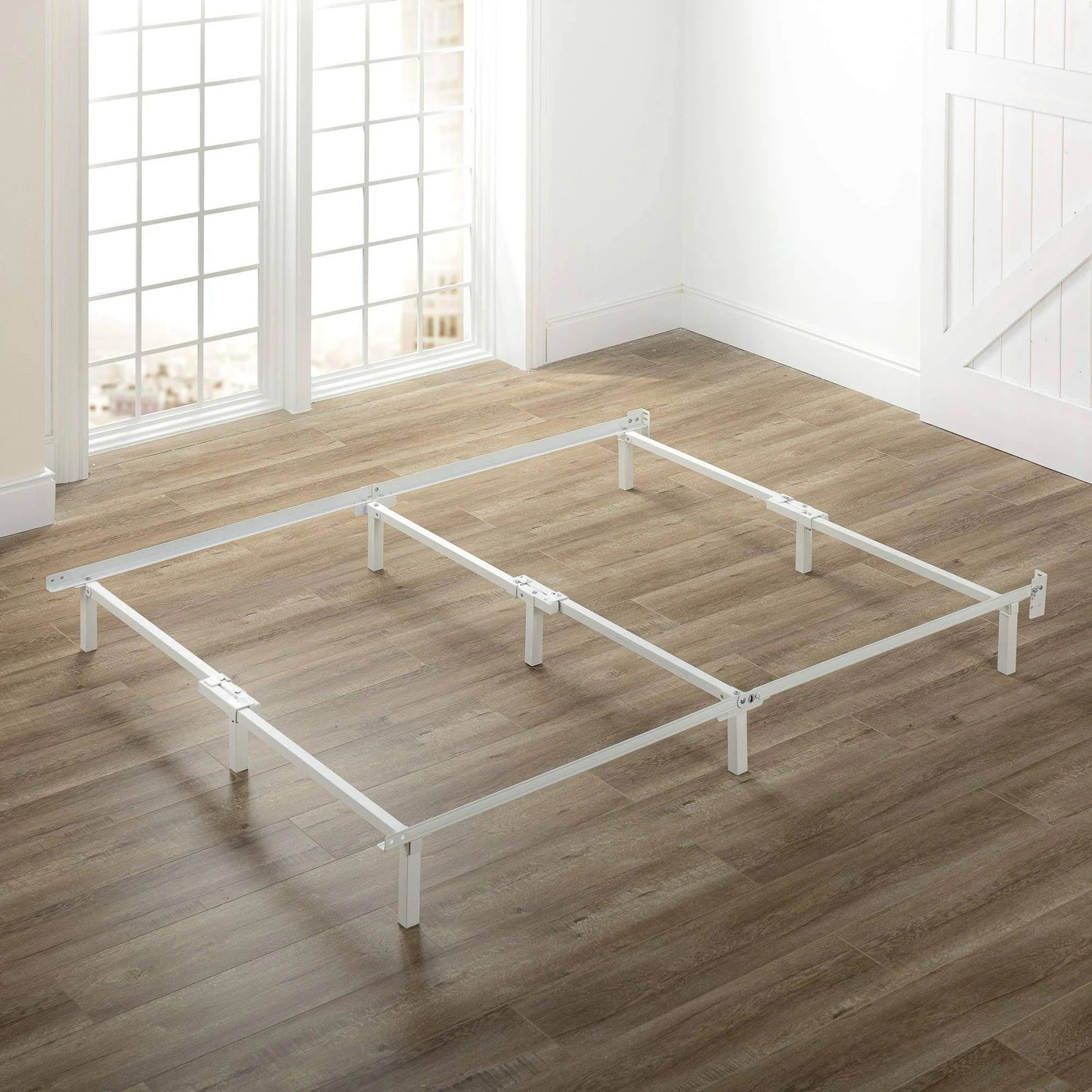 Zinus Compack White Full Metal Bed Frame