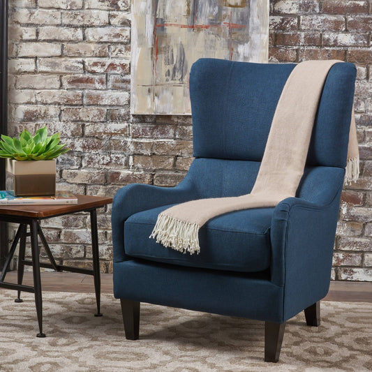 Quinn Fabric Sofa Chair, Navy Blue