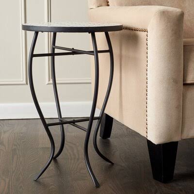 Aliviah Side Table Winston Porter Table Top Color: White