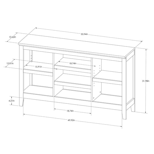 32 Carson Horizontal Bookcase with Adjustable Shelves Chestnut - Threshold