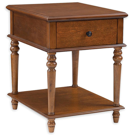 Powell Camila 1-Drawer Side Table in Hazelnut