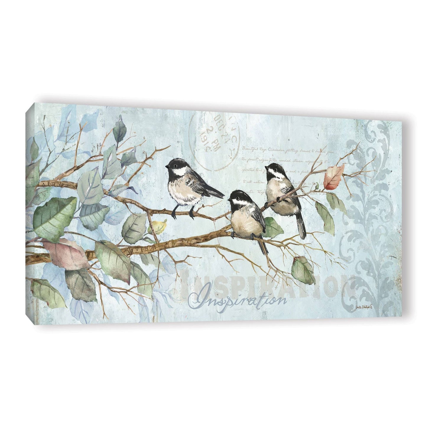 ArtWall Anita Phillips Chickadee Inspiration Gallery-Wrapped Canvas - 24x48