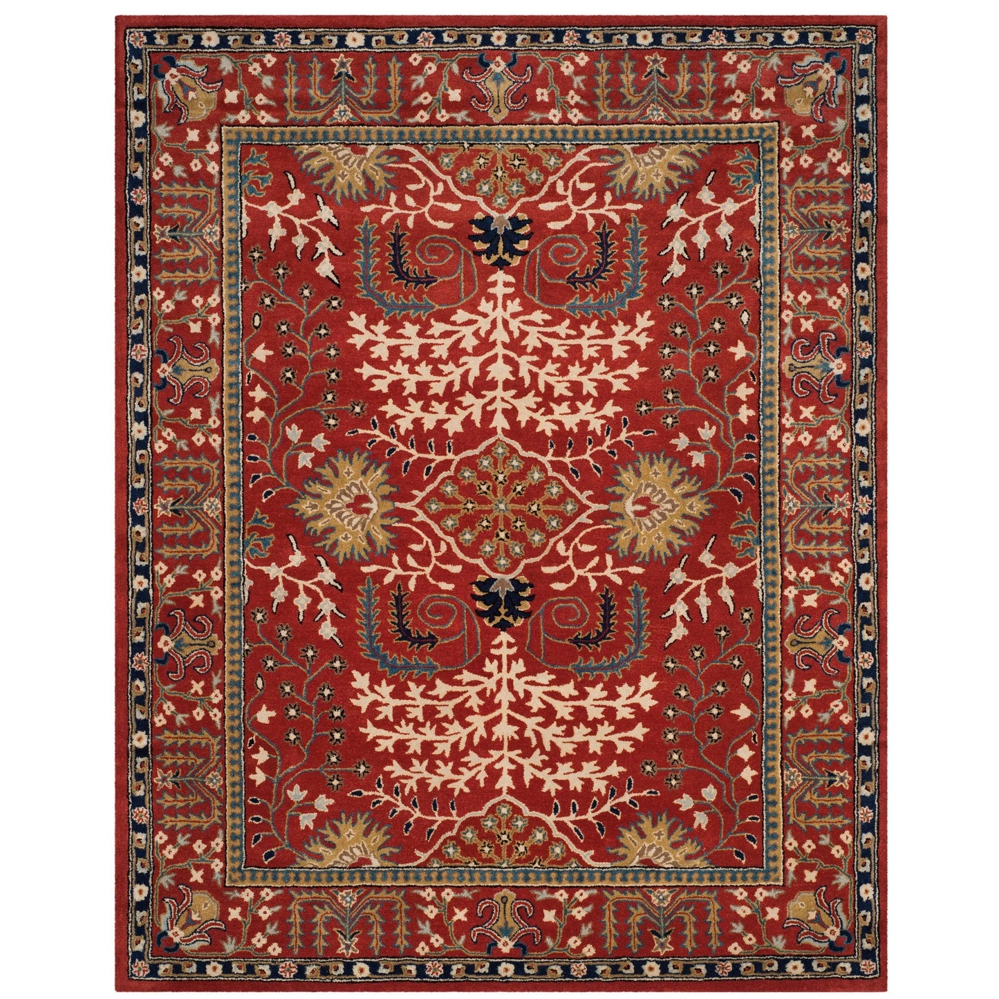 Safavieh Antiquity AT64A Red / Multi Rug 8X 10 Rectangle