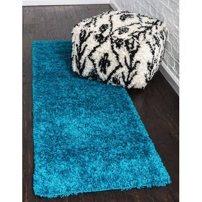 Turn on The Brights Angeline Area Rug, Size: Runner 2&6 inch x 16&5 inch, Blue