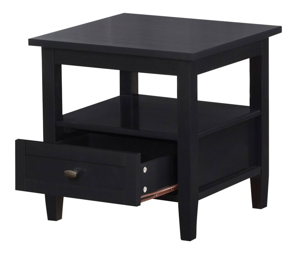 Simpli Home Warm Shaker End Table, Black