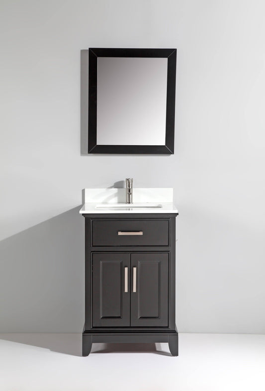 Vanity Art VA1024E 24 in. Single Sink Bathroom Vanity Set Espresso