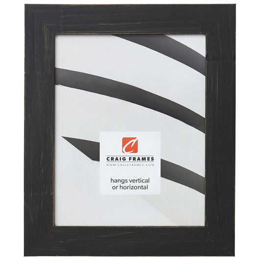 Craig Frames Jasper Picture Frame, 13 x 17 inch, Country Charcoal Black