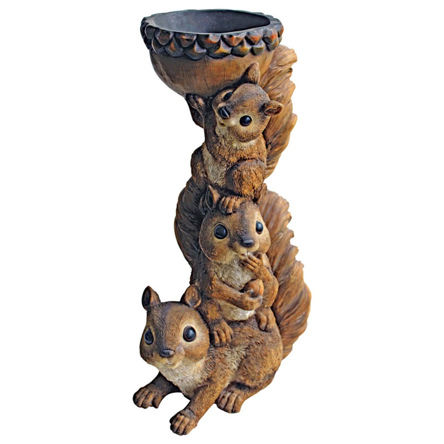 Design Toscano Threes A Crowd Stacked Squirrel Statue