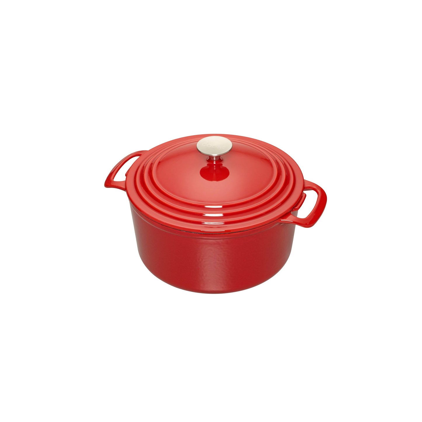 Cooks Enameled Cast Iron 3.5 Quart Dutch Oven Red