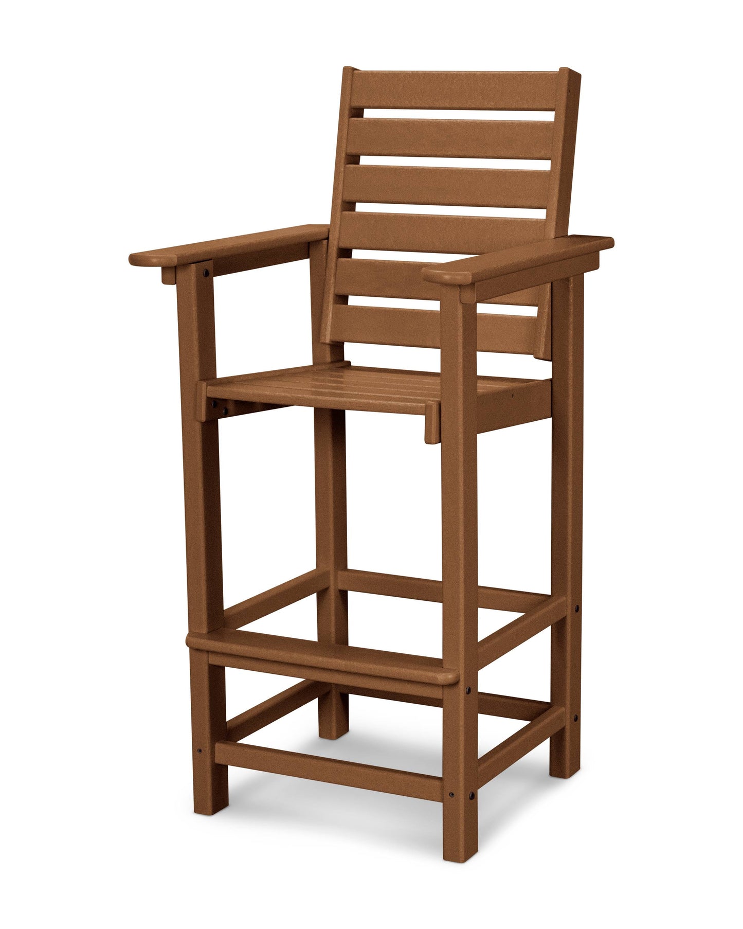 POLYWOOD Captain Bar Chair - Teak