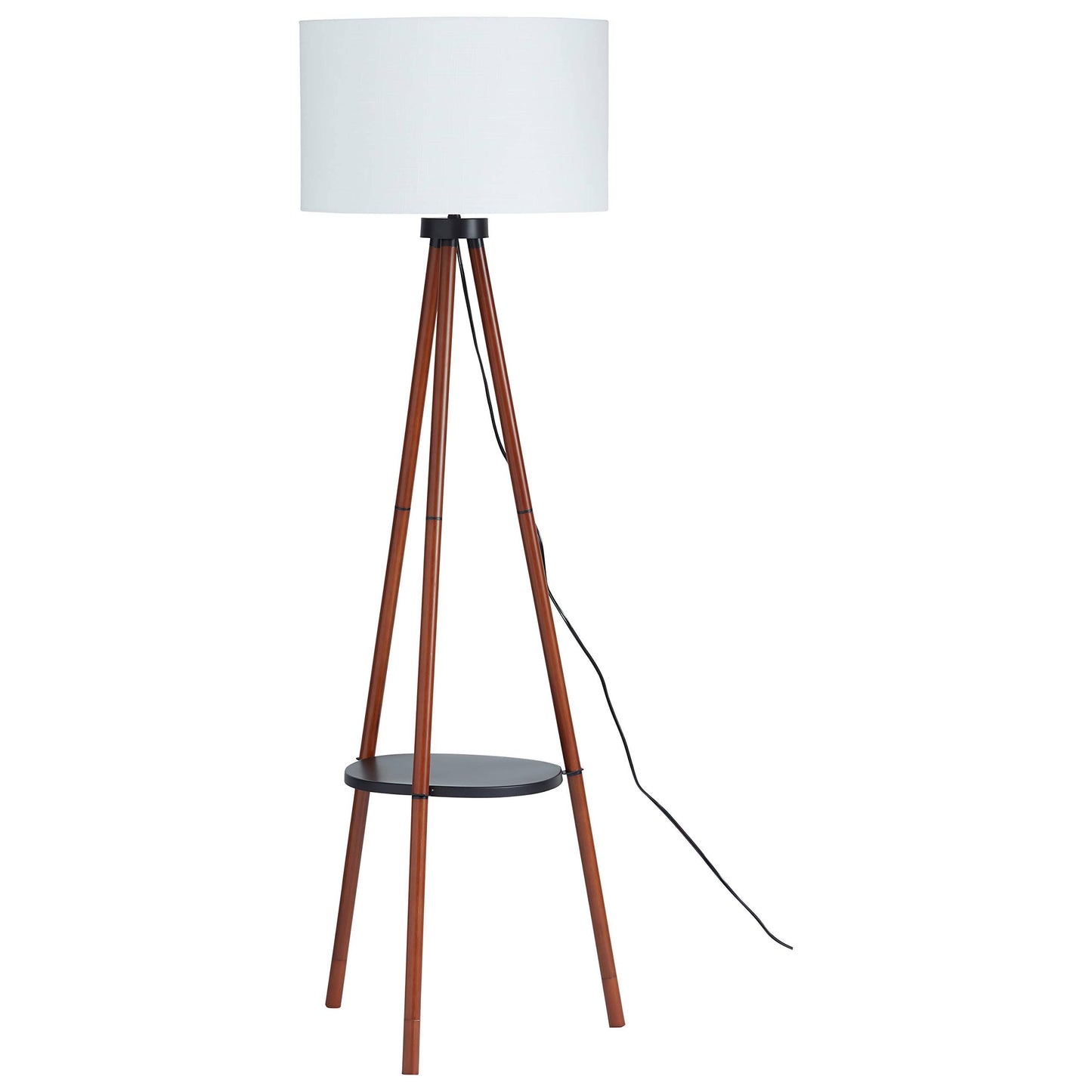 Adesso Walnut Unique Tripod Floor Lamp