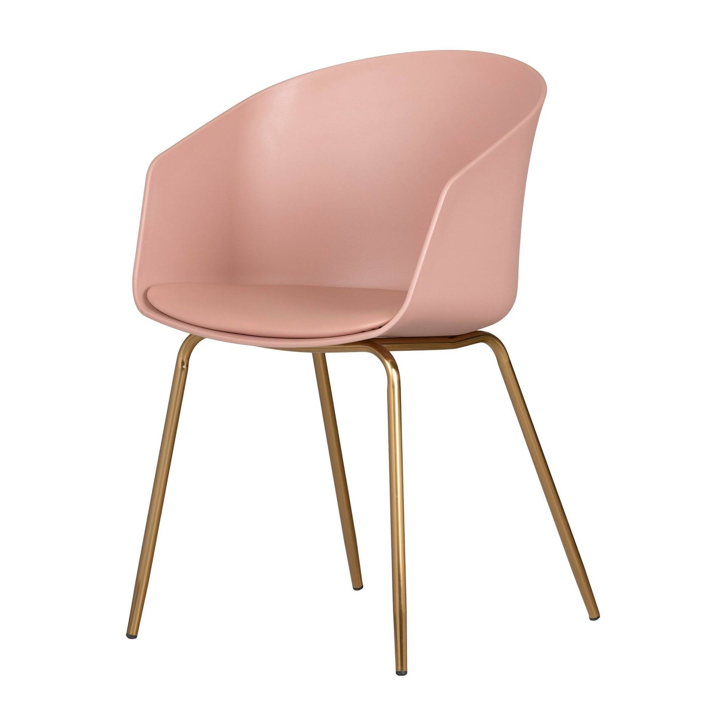 South Shore Flam Chair with Metal Legs, Pink and Gold