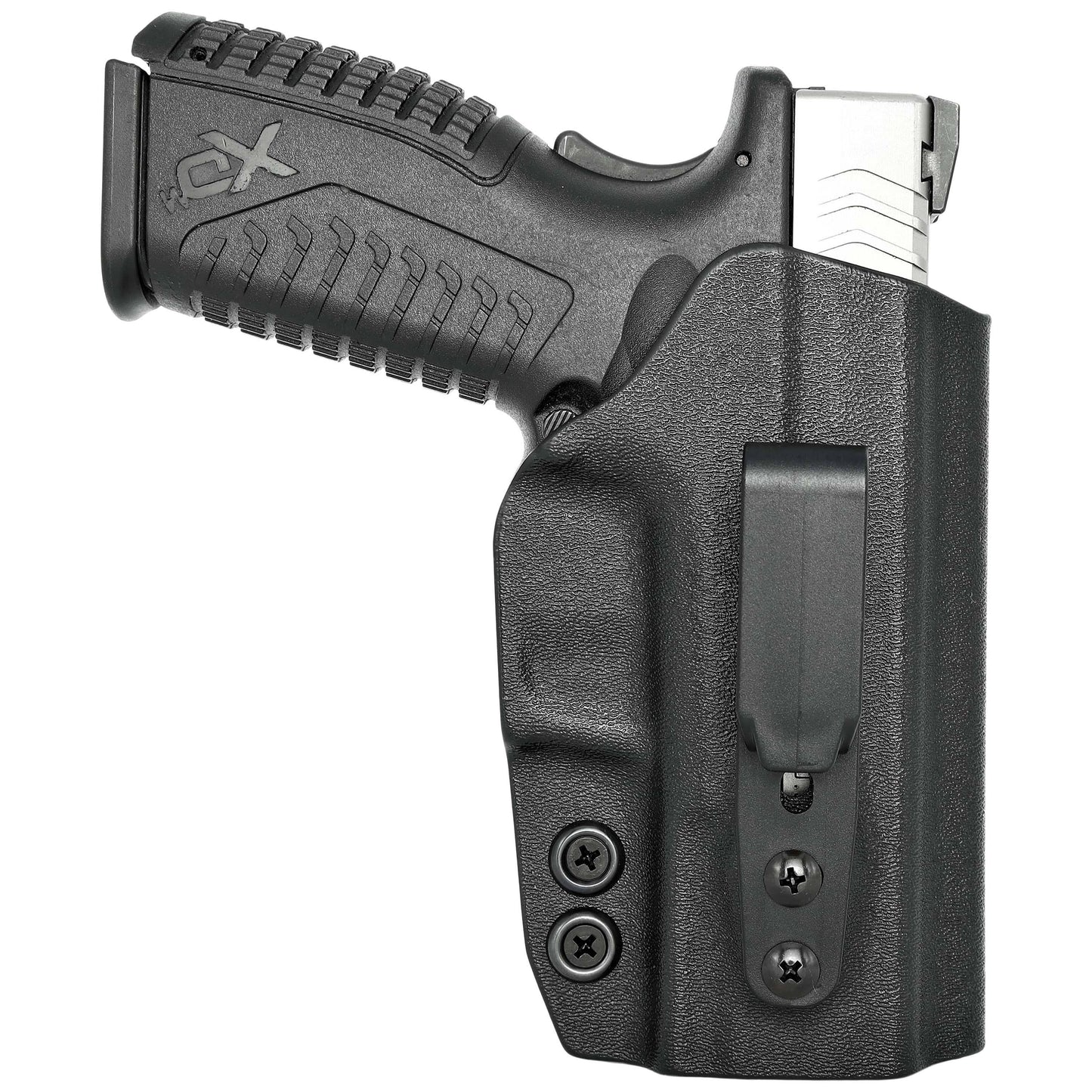 Concealment Express Tuckable IWB Kydex Holster, Springfield XD-M 3.8in 9mm, Ambidextrous, Black, SFA-XDM38-BK-TUCK