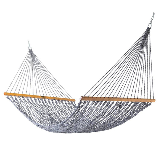 Deluxe Original DuraCord Rope Hammock - Navy Oatmeal Heirloom Tweed