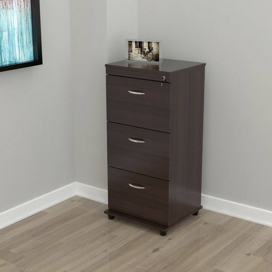 Porch den Fremont 3-Drawer Espresso Locking File Cabinet