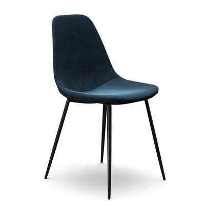 Ravi Velvet Upholstered Side Chair Upholstery Color Sapphire Blue