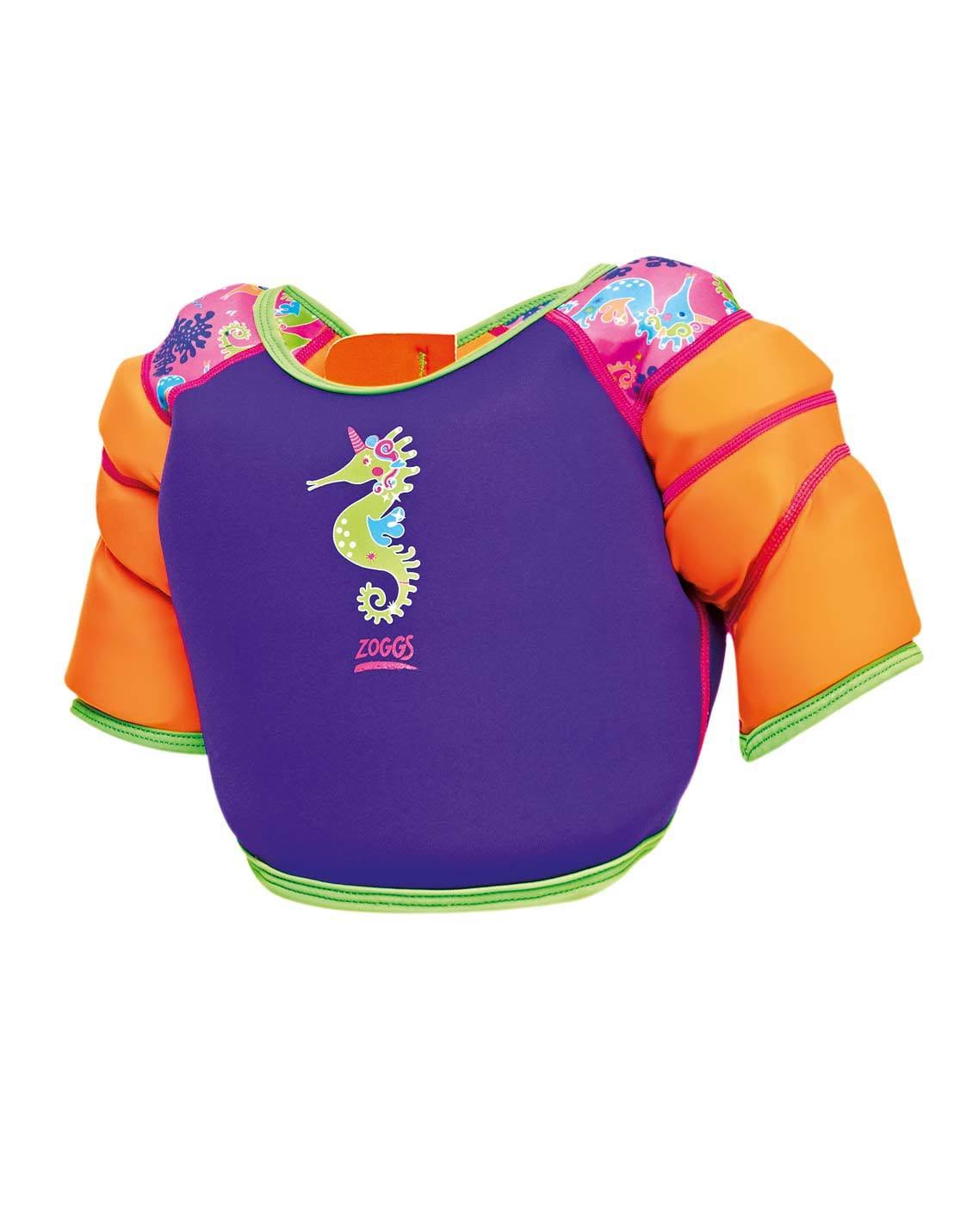 Zoggs Kids Swimming Accessories 4/5YR Purple Zoggs Water Wings Vest - Sea Unicorn Flower