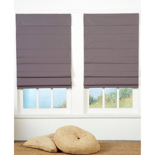 Taylor Olive Halfway Grey Insulating Cordless Roman Shade - 55 x 72