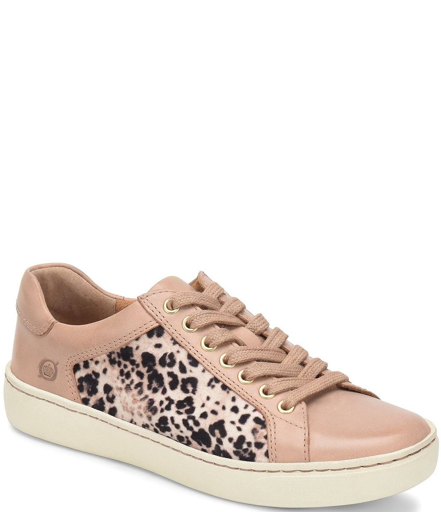 Born Sur Leather Leopard Print Sneakers - 9M