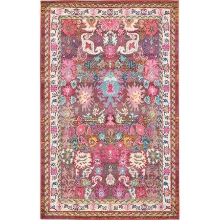 Bungalow Rose Iris Pink Area Rug, Size: Rectangle 5 x 8