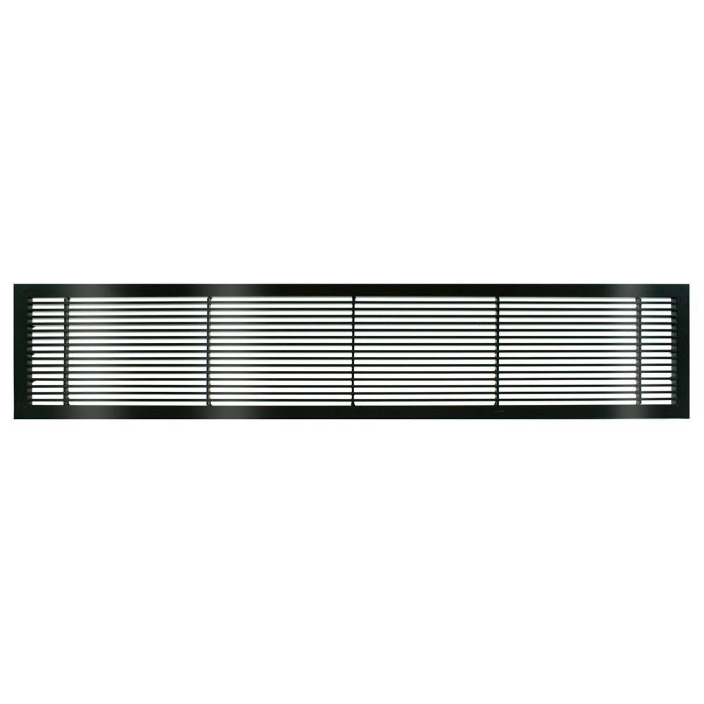 Architectural Grille 100040805 AG10 Series 4-Inch x 8-Inch Solid Aluminum Fixed Bar Supply/Return Air Vent GRILLE, Black-Gloss