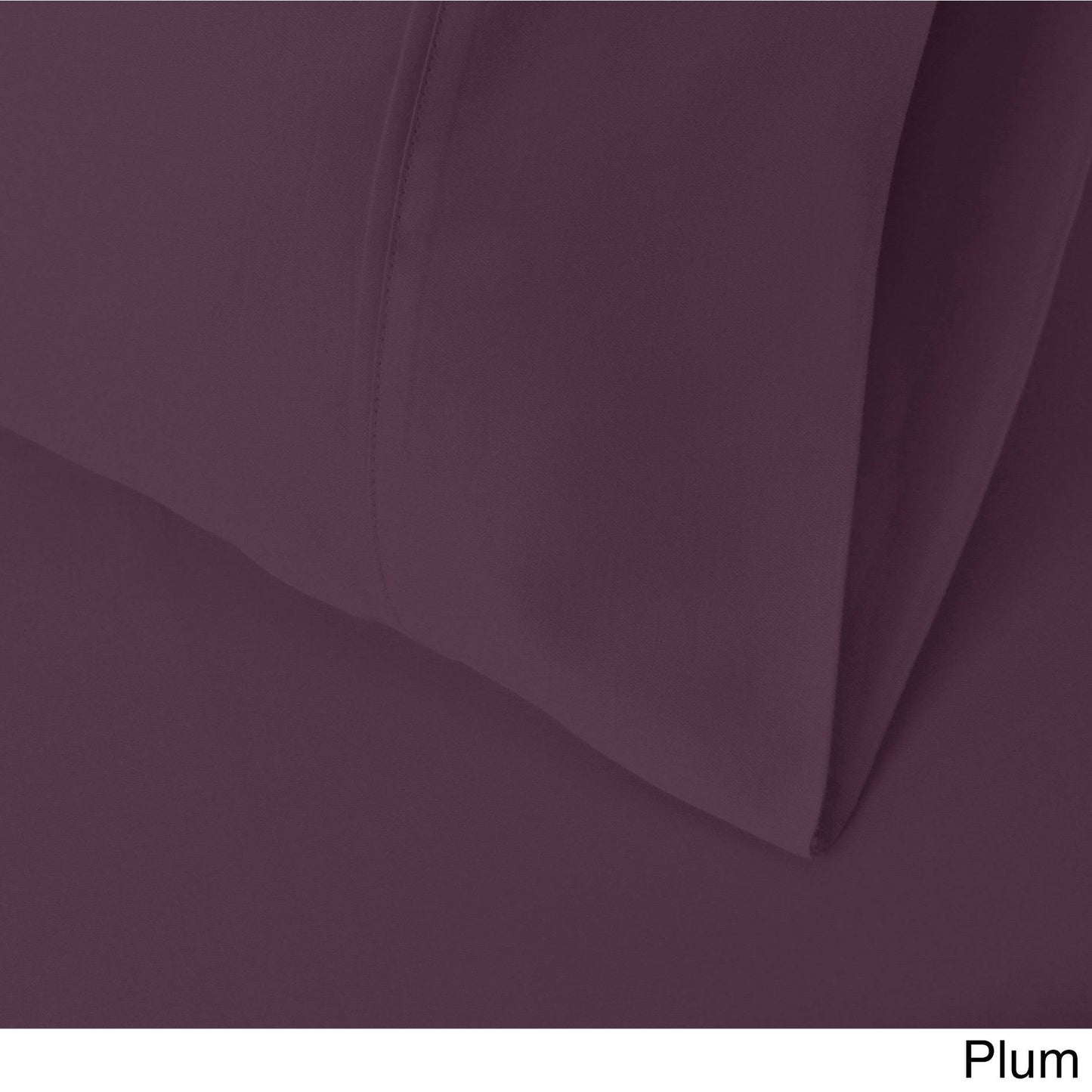 Superior 300 Thread Count Deep Pocket Split King Cotton Sateen Sheet Set - Plum