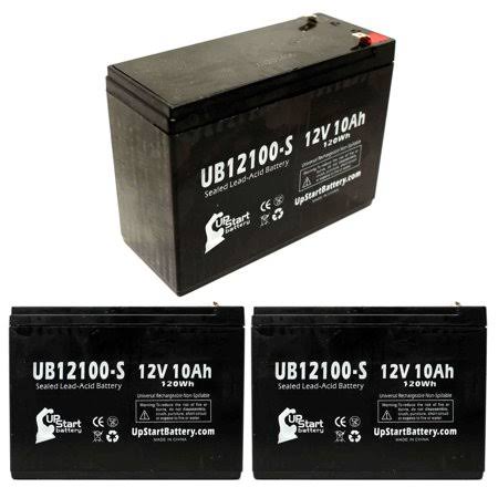 3 Pack Replacement Neuton Mowers CE6 Battery Replacement - UB12100-S Universal Sealed Lead Acid Battery (12V, 10Ah, 10000mAh, F2