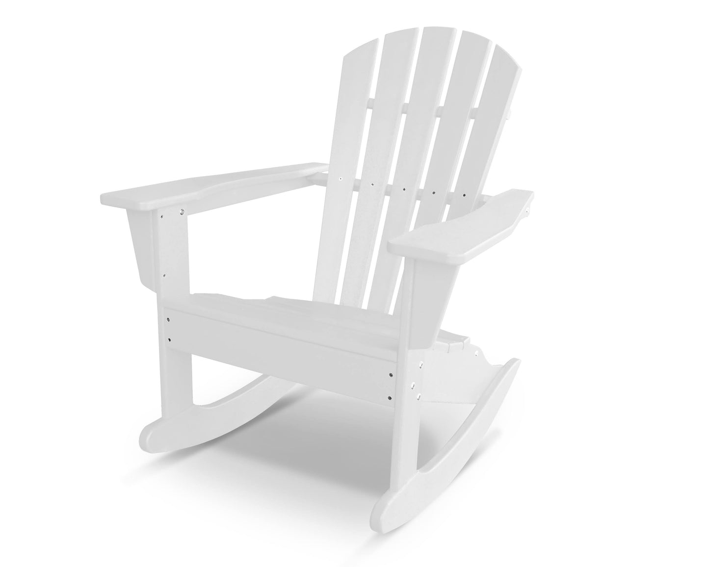 POLYWOOD Palm Coast Adirondack Rocking Chair White