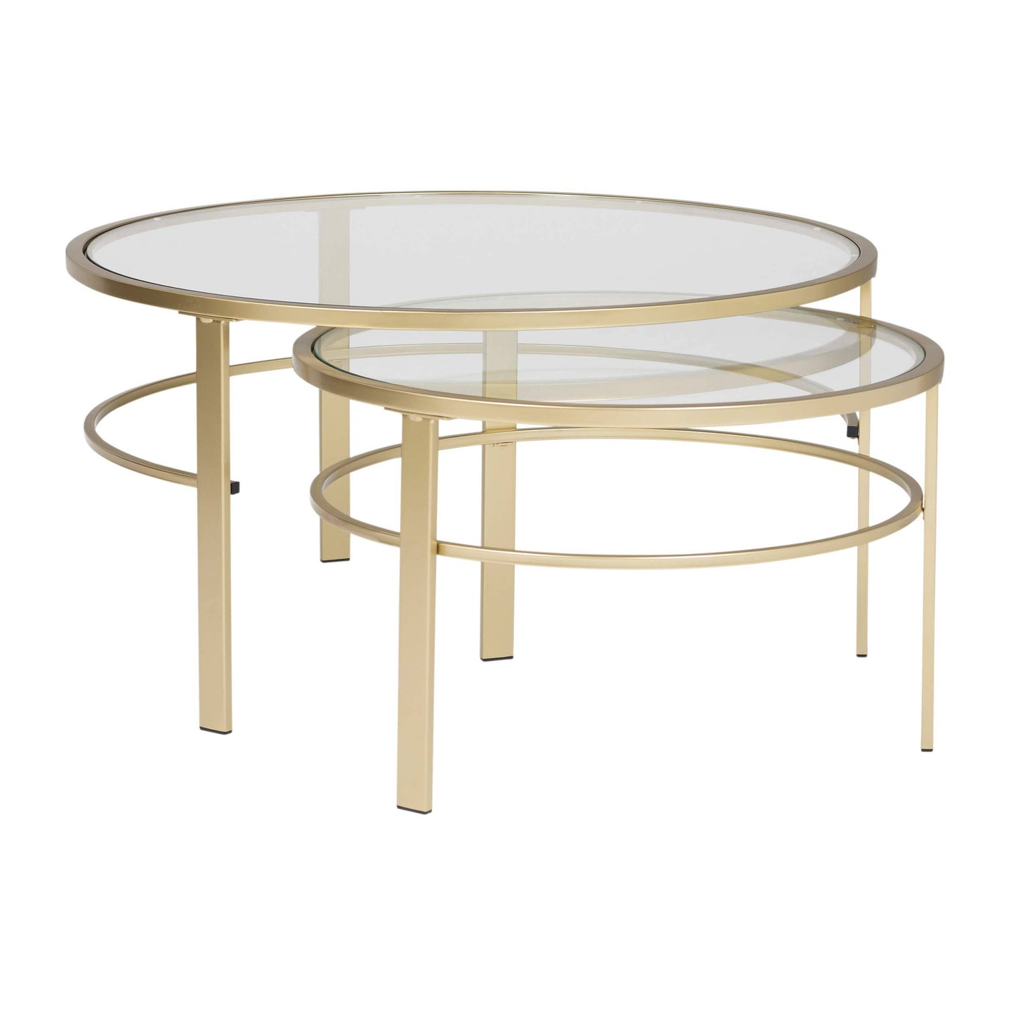 Studio Designs Home Corbel Modern Round Nesting Coffee Table Set - Gold