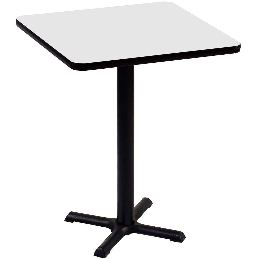 Correll, Inc. High Square Bar and Caf Table, White