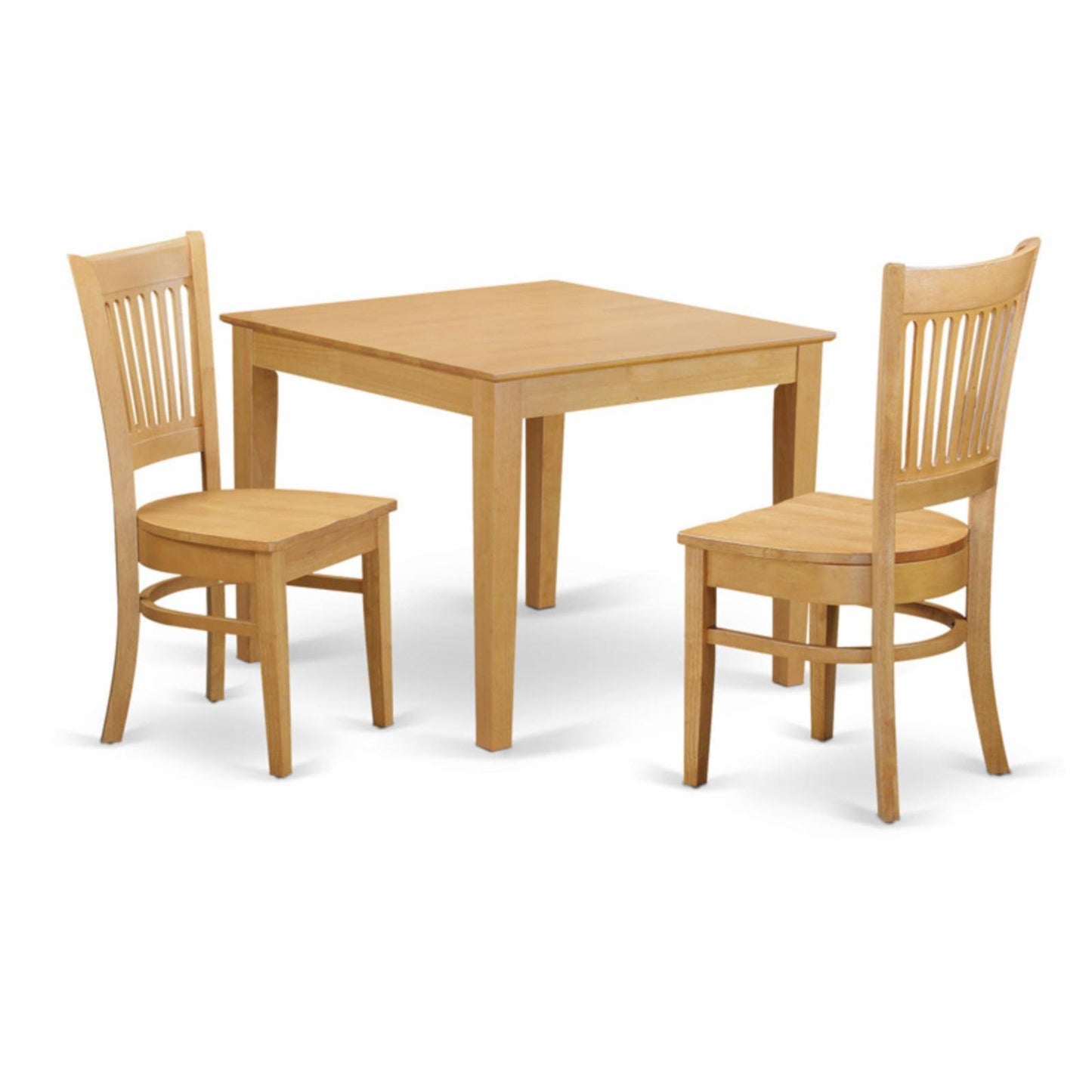 East West Furniture OXVA3-OAK-W 3 PC Small Kitchen Table Set - Small Kitchen Table and 2 Dining Chairs