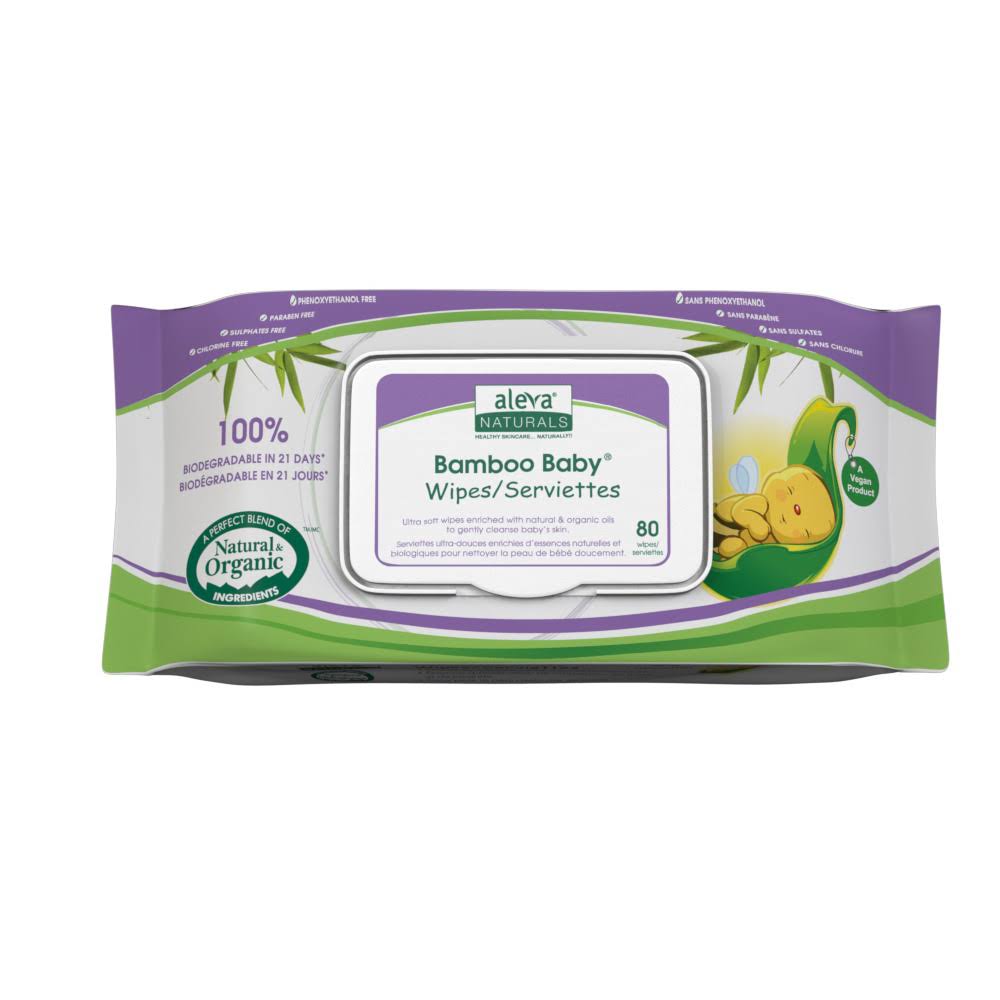 Aleva Naturals 37944 Bamboo Baby Wipes