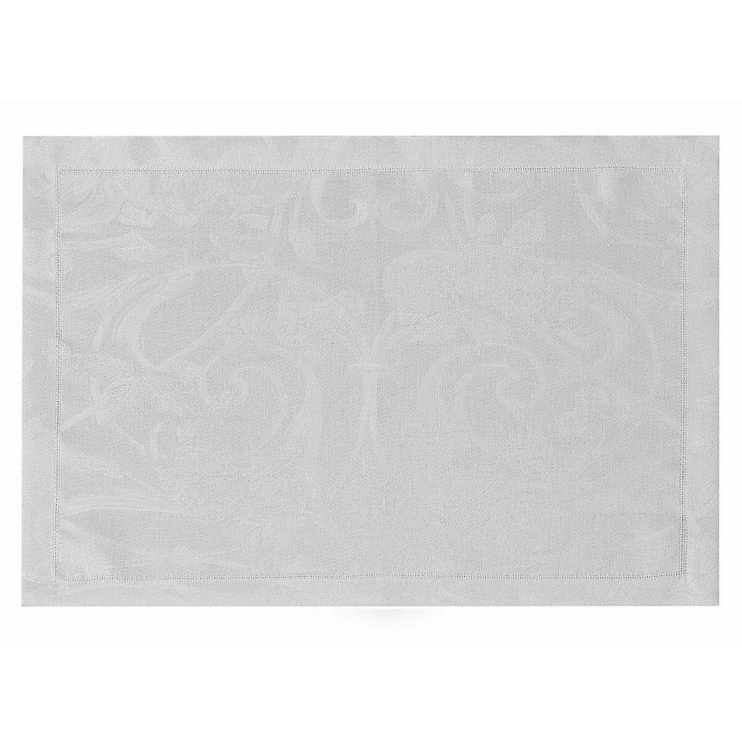 Set of 4 Le Jacquard Francais Tivoli 100% Linen Placemat Pearl 14