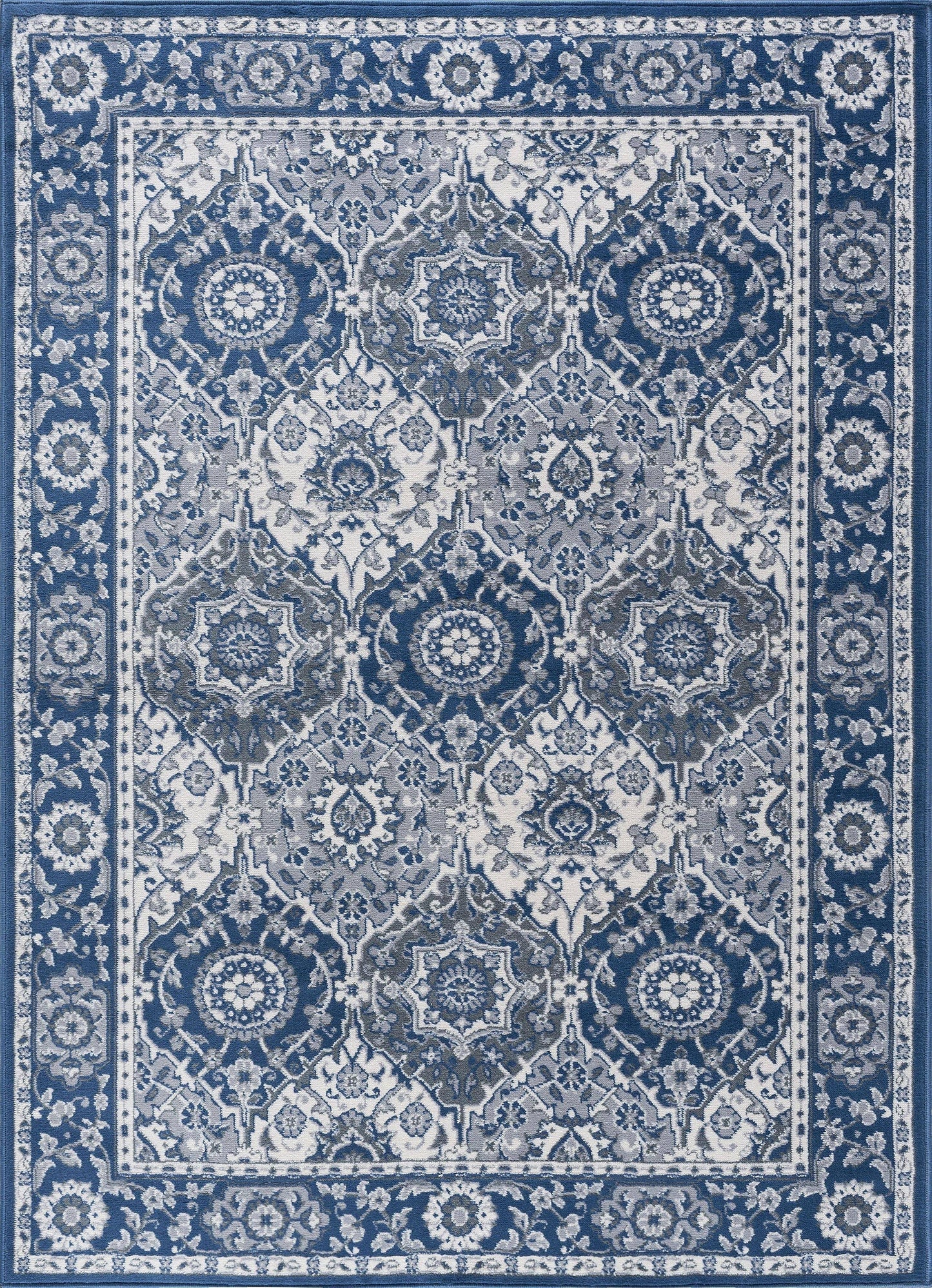 Tayse Rugs Madison Newcomb 7 ft. 10 in. Round Area Rug, Blue