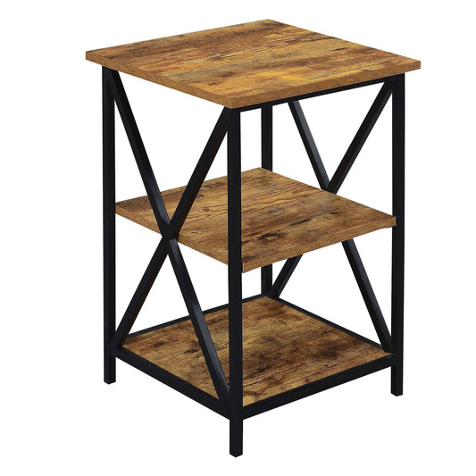 Tucson 3 Tier End Table Barnwood/Black - Breighton Home