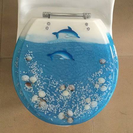 Daniels Bath Island of Dolphin Decorative Elongated Toilet Seat