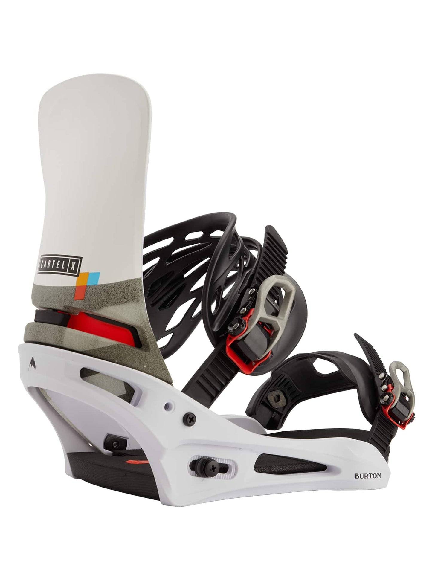 Burton Cartel X Re Flex Snowboard Binding 2021 White / Black / Multi / Large (US M 11+)