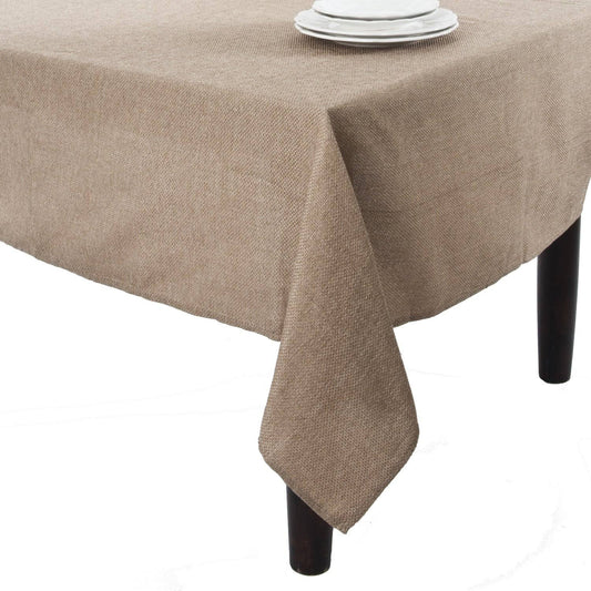 Saro Lifestyle 9113.N90132B Basket Weave Design Tablecloth, Natural, 90