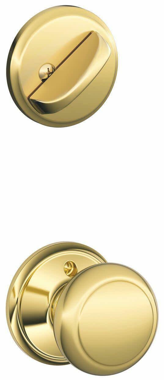 Schlage F59-AND Andover Single Cylinder Interior Pack - Brass