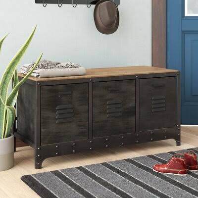 Williston Forge Avila Metal Storage Bench