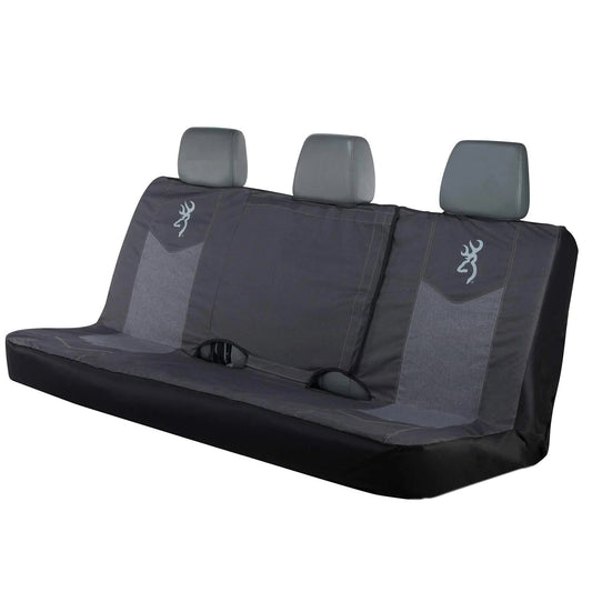 Browning Chevron Heather Black Full Bench Seat Cover