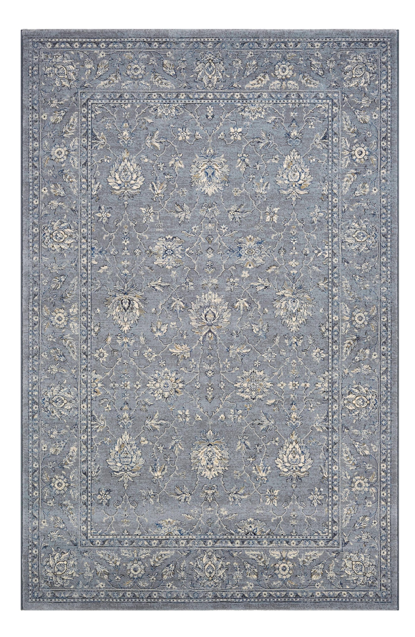 Couristan Sultan Treasures All Over Mashhad Slate Blue Area Rug - 2 x 37