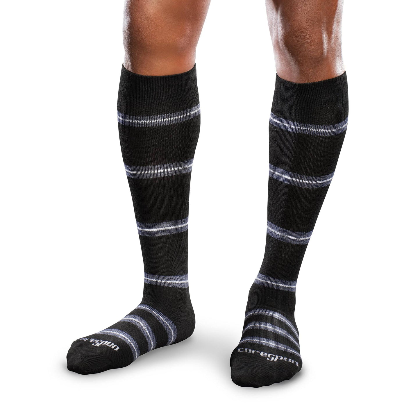 Core-Spun Patterned Moderate Compression Support Socks, Merger, Large