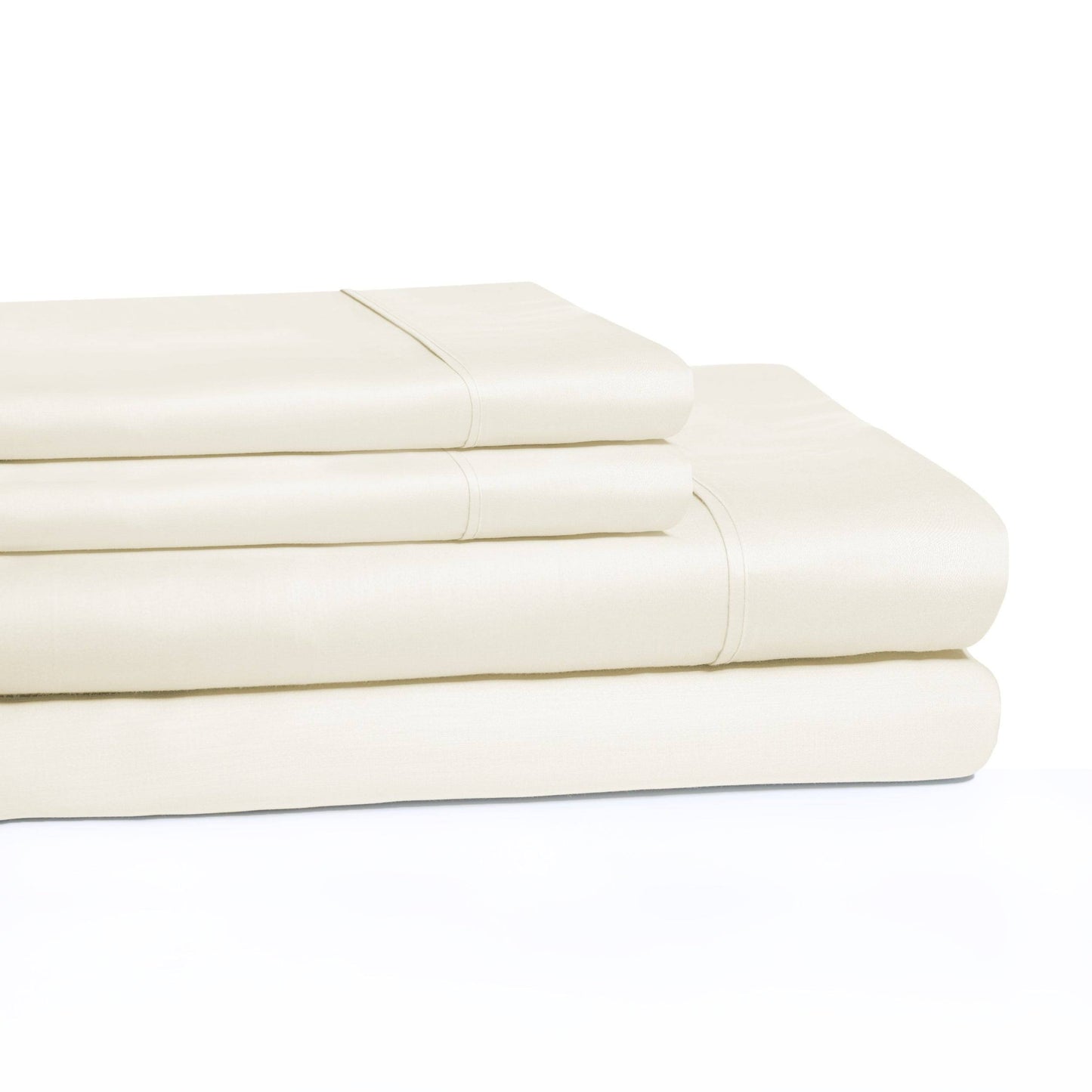 Superior 300 Thread Count Cotton Wrinkle Resistant Bed Sheet Set - Ivory - Queen