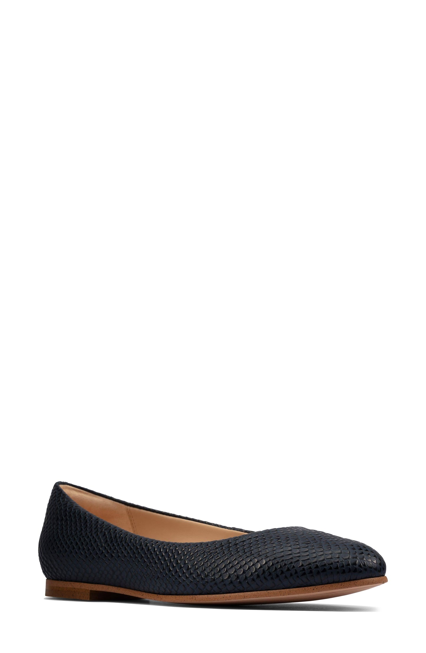 Clarks Women&s Grace Piper Flat Navy Interest 8