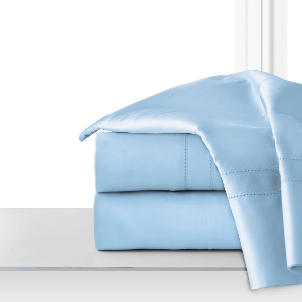 Pointehaven LT Blue 620 Thread Count Pillow Case Set