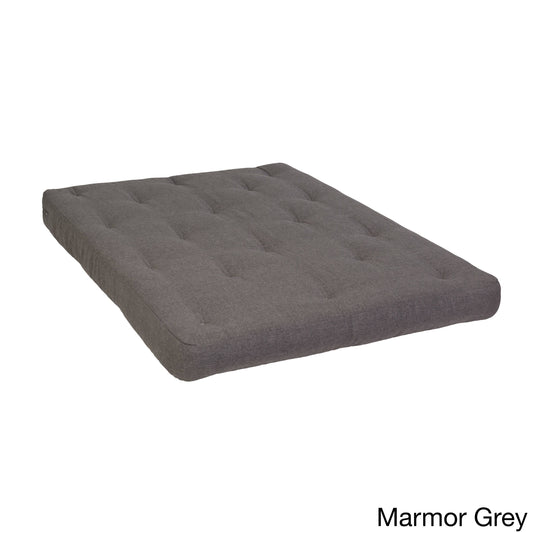 Serta Bralee 8x22 Cotton and CertiPUR Futon Mattress (Mattress Only) (Grey - Full)